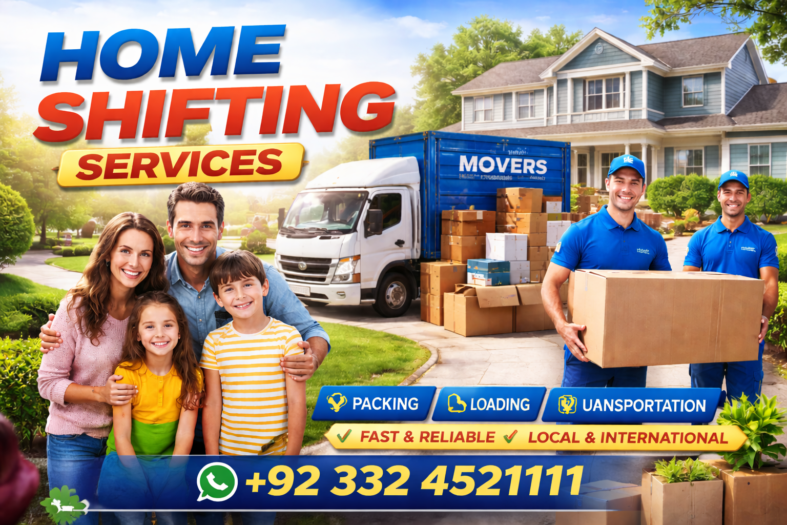 +92 332 4521111 Home Shifting Services