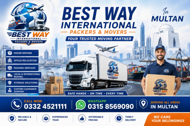 Professional team loading household furniture for relocation in Multan
