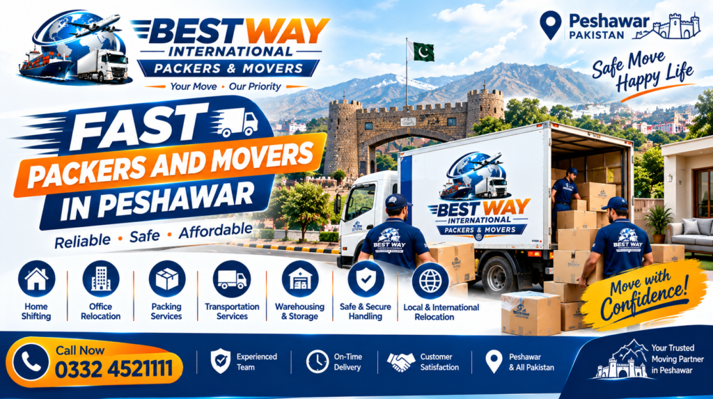 Fast Packers and Movers in Peshawar offering reliable home shifting and relocation services